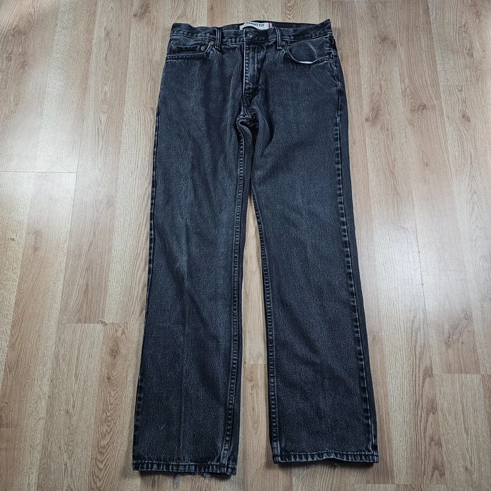 Vintage‎ Levis Jeans Mens 34x34 Black Denim 505 Regular Fit Straight Pants Y2K